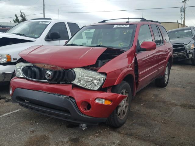 5GADS13S642205851 - 2004 BUICK RAINIER CX BURGUNDY photo 2