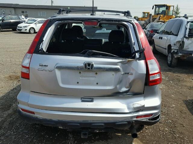 5J6RE4H75AL804113 - 2010 HONDA CR-V EXL SILVER photo 9