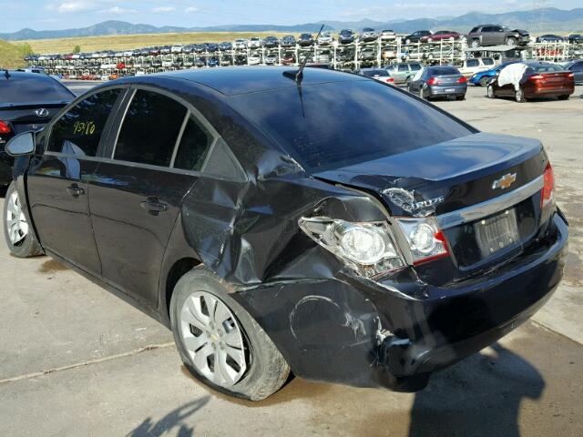 1G1PA5SH3D7192483 - 2013 CHEVROLET CRUZE LS BLACK photo 3