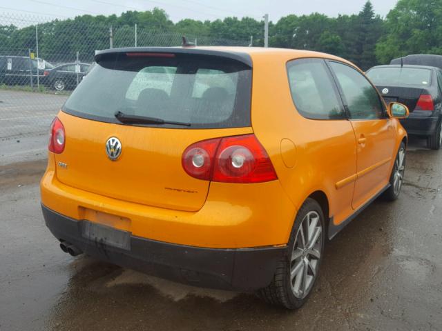 WVWFV71K27W163034 - 2007 VOLKSWAGEN NEW GTI FA ORANGE photo 4