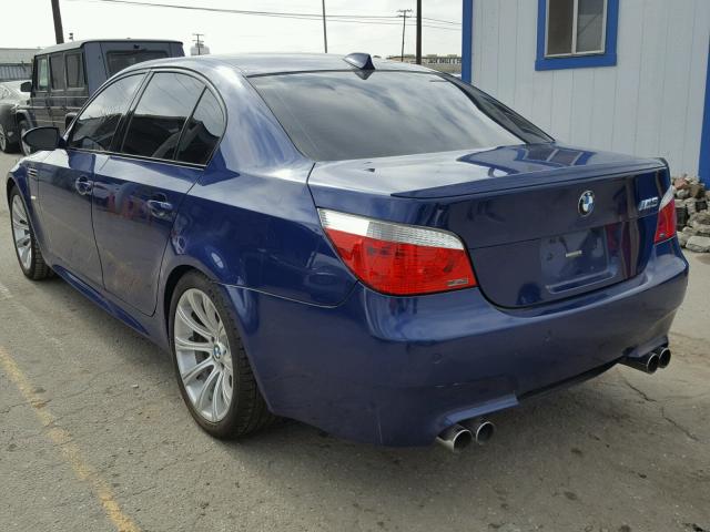 WBSNB93526B581731 - 2006 BMW M5 BLUE photo 3