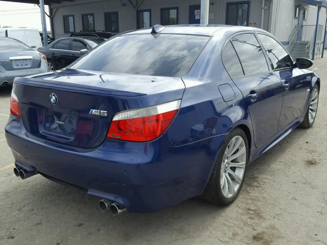 WBSNB93526B581731 - 2006 BMW M5 BLUE photo 4