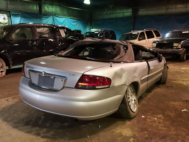 1C3EL55R94N135881 - 2004 CHRYSLER SEBRING LX SILVER photo 4