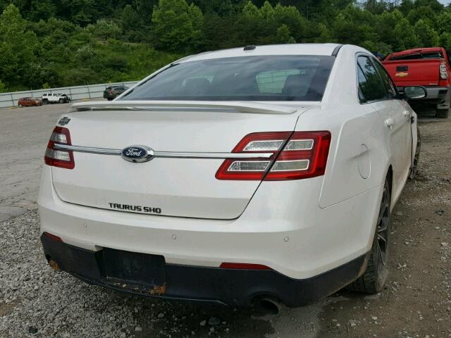 1FAHP2KT5DG220612 - 2013 FORD TAURUS SHO WHITE photo 4