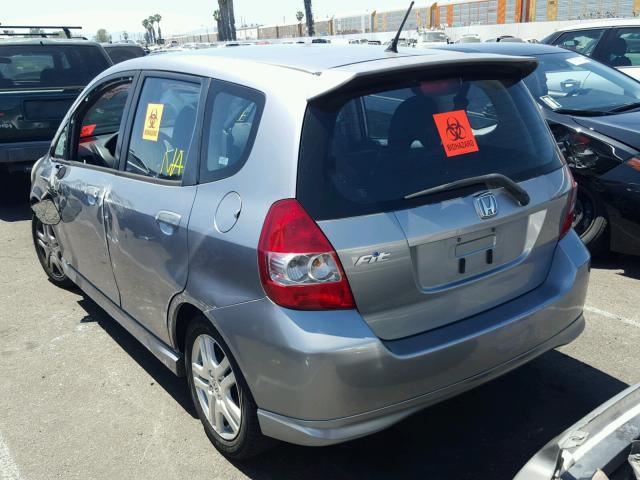JHMGD38677S067513 - 2007 HONDA FIT S 灰色 照片 3