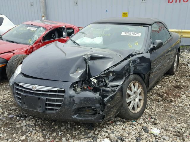 1C3EL75R84N111003 - 2004 CHRYSLER SEBRING GT BLACK photo 2