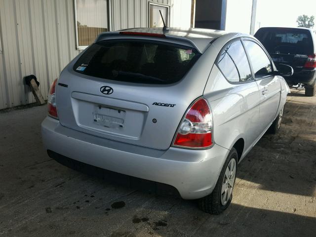 KMHCM3ACXAU184039 - 2010 HYUNDAI ACCENT BLU SILVER photo 4