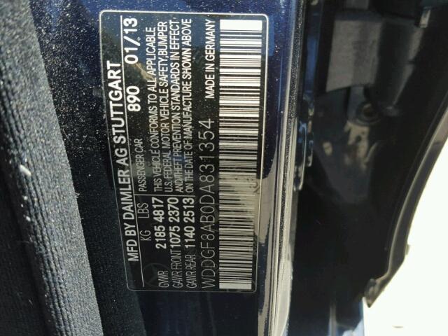 WDDGF8AB0DA831354 - 2013 MERCEDES-BENZ C 300 4MAT BLUE photo 10