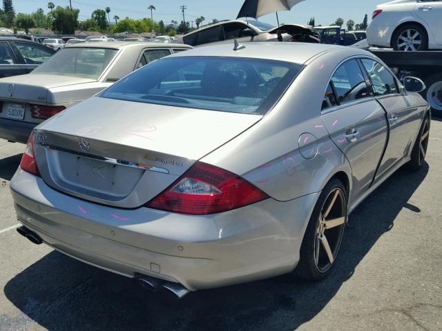 WDDDJ77X17A087167 - 2007 MERCEDES-BENZ CLS 63 AMG GOLD photo 4