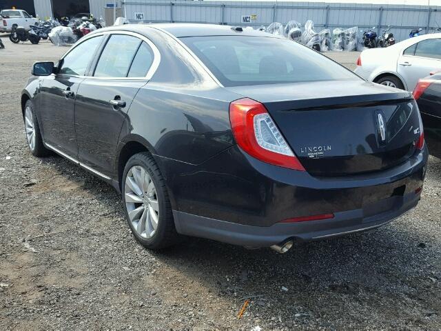 1LNHL9DK4DG616061 - 2013 LINCOLN MKS BLACK photo 3