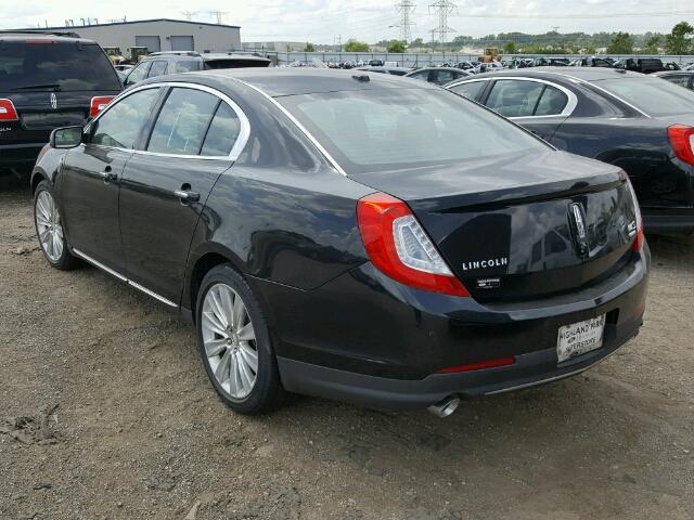 1LNHL9FT7EG606826 - 2014 LINCOLN MKS BLACK photo 3