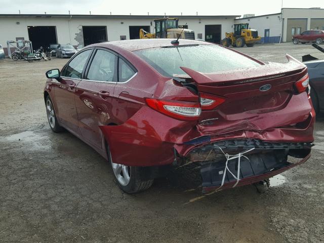 3FA6P0G71GR380247 - 2016 FORD FUSION S RED photo 3