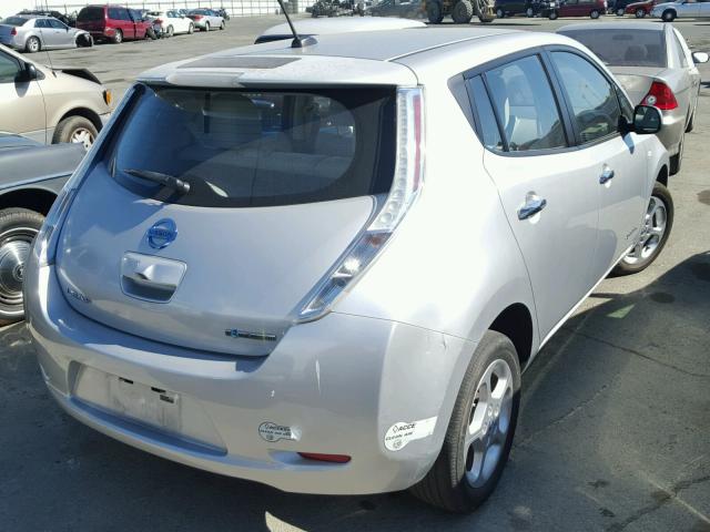 JN1AZ0CP4BT003734 - 2011 NISSAN LEAF SV SILVER photo 4