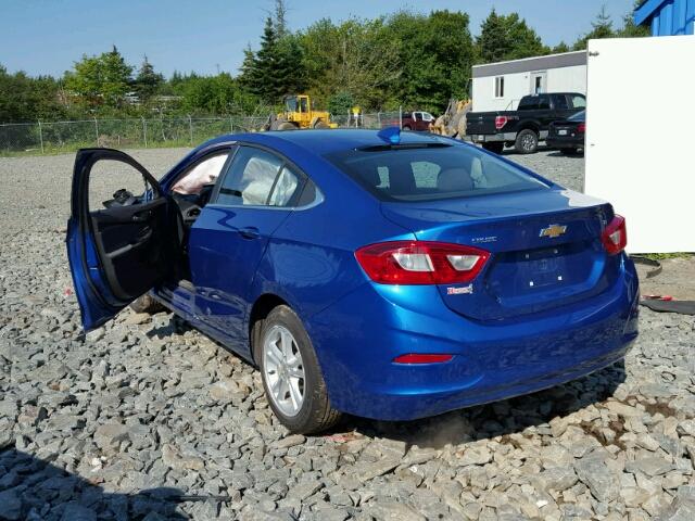 3G1BE5SM2HS560994 - 2017 CHEVROLET CRUZE LT BLUE photo 3