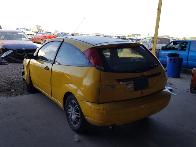 1FAFP31N96W165476 - 2006 FORD FOCUS ZX3 YELLOW photo 3
