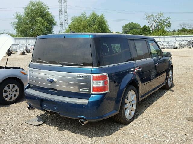 2FMHK6DT0BBD13261 - 2011 FORD FLEX LIMIT TURQUOISE photo 4