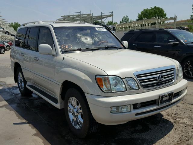 JTJHT00W033525199 - 2003 LEXUS LX 470 WHITE photo 1