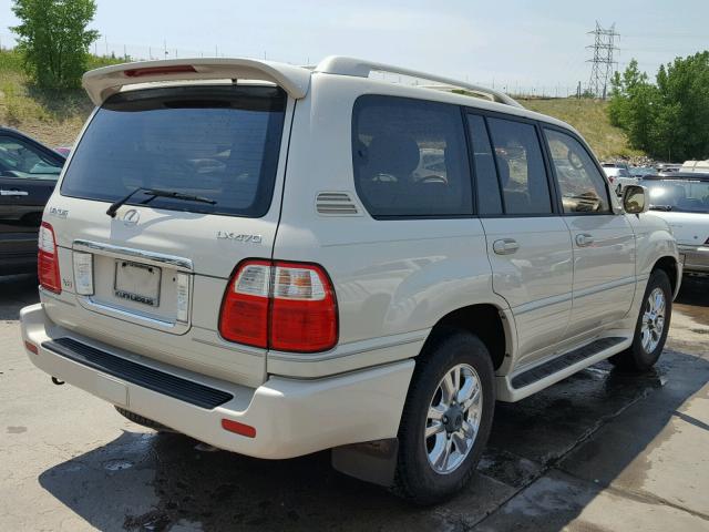 JTJHT00W033525199 - 2003 LEXUS LX 470 WHITE photo 4