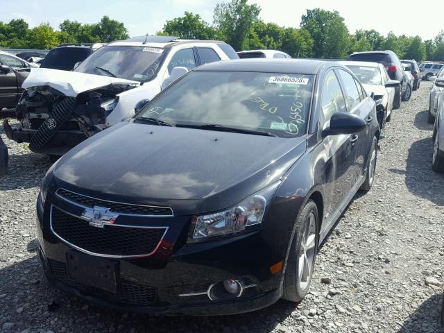 1G1PE5SB5E7416466 - 2014 CHEVROLET CRUZE LT BLACK photo 2