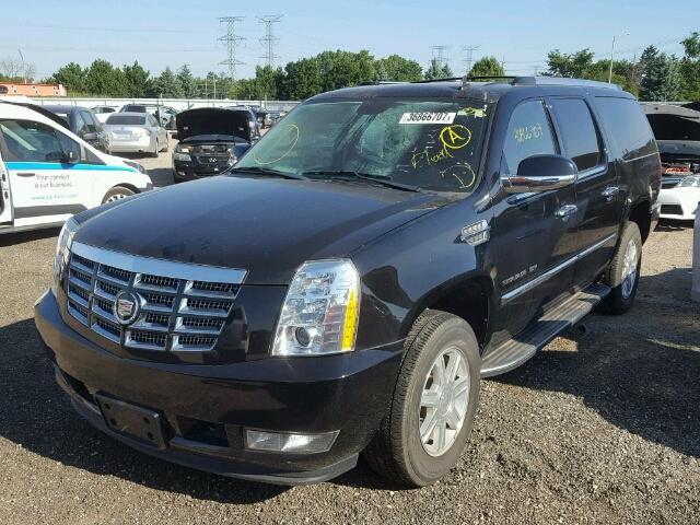 1GYS4GEFXDR229672 - 2013 CADILLAC ESCALADE E BLACK photo 2