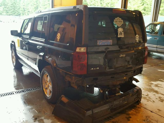 1J8HG48KX8C221748 - 2008 JEEP COMMANDER BLACK photo 3