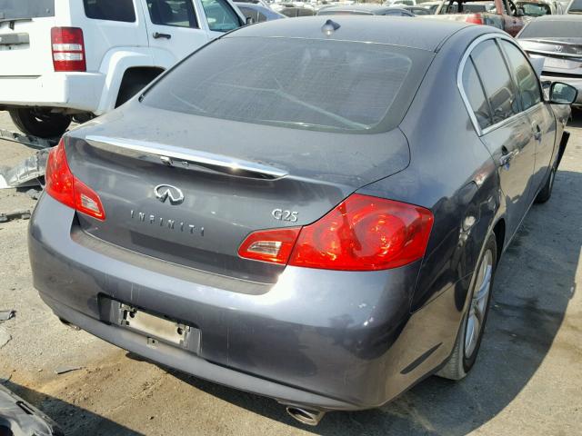 JN1DV6AP1CM701633 - 2012 INFINITI G25 BASE GRAY photo 4