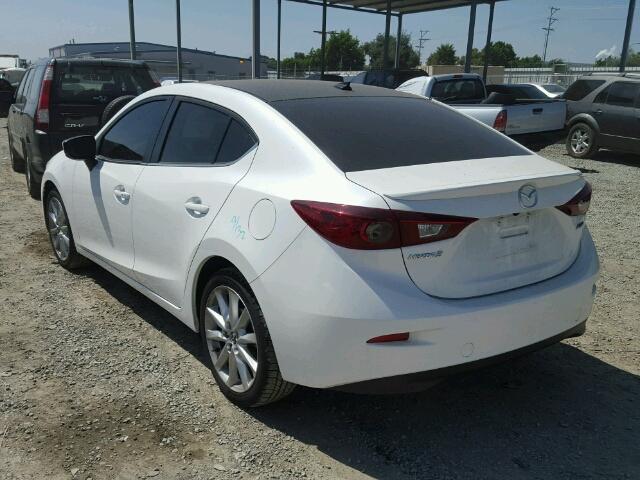 JM1BN1W38H1104968 - 2017 MAZDA 3 GRAND TO WHITE photo 3