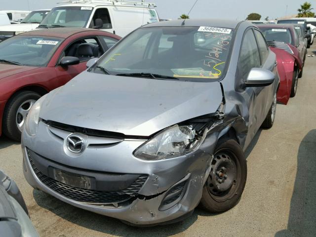 JM1DE1KZ9E0183104 - 2014 MAZDA MAZDA2 SPO GRAY photo 2