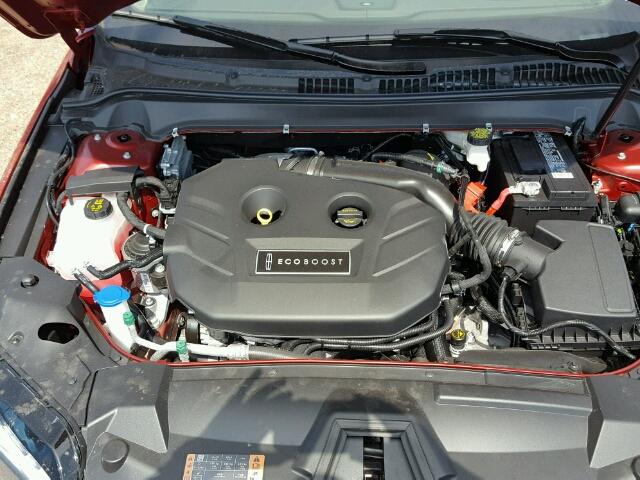 3LN6L5F90HR636395 - 2017 LINCOLN MKZ RESERV BURGUNDY photo 7