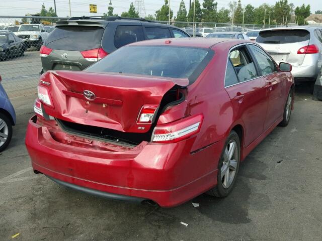 4T1BF3EK6AU040267 - 2010 TOYOTA CAMRY RED photo 4