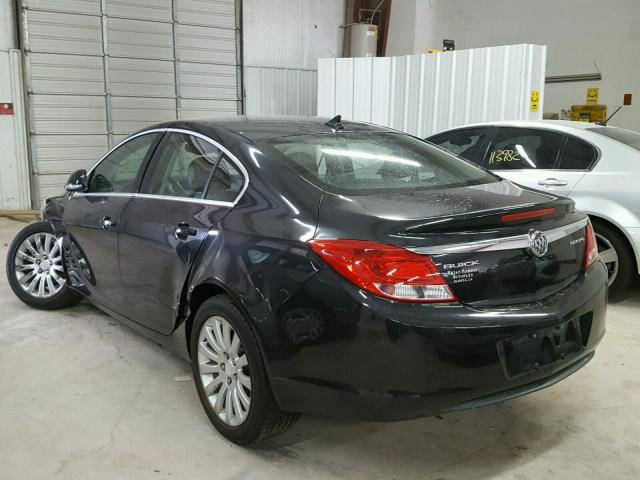 2G4GR5EK4C9122779 - 2012 BUICK REGAL BLACK photo 3