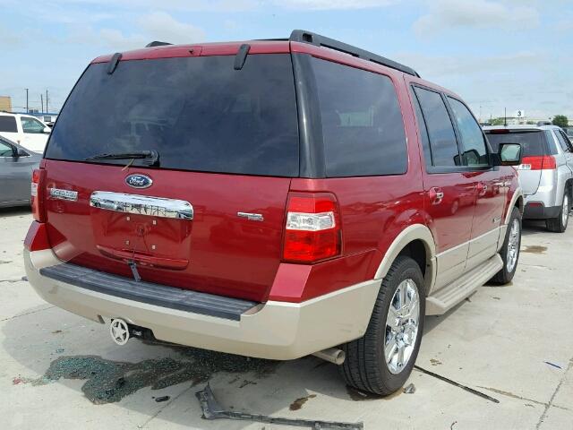 1FMFU17507LA99297 - 2007 FORD EXPEDITION MAROON photo 4