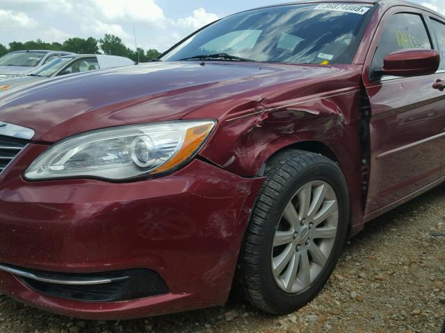 1C3CCBBBXDN635707 - 2013 CHRYSLER 200 TOURIN BURGUNDY photo 9