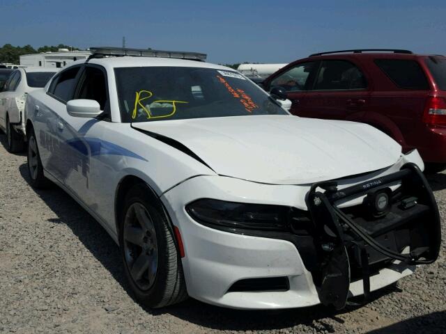 2C3CDXAT2FH902127 - 2015 DODGE CHARGER PO WHITE photo 1