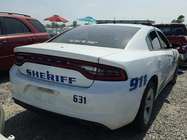 2C3CDXAT2FH902127 - 2015 DODGE CHARGER PO WHITE photo 4