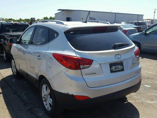 KM8JUCAC1BU275158 - 2011 HYUNDAI TUCSON GLS SILVER photo 3