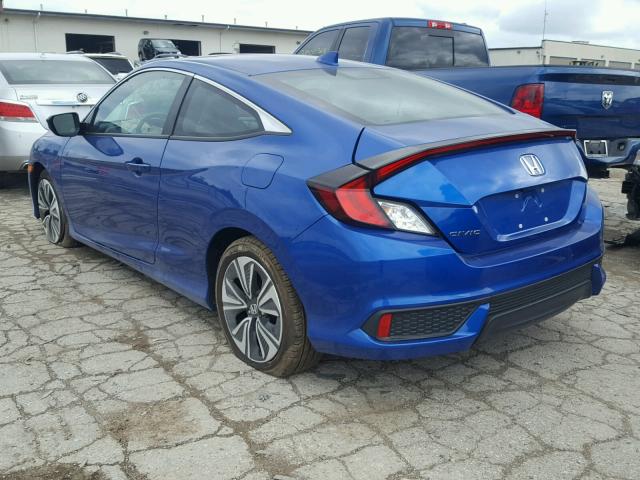 2HGFC3B75HH351220 - 2017 HONDA CIVIC EXL 蓝色 照片 3