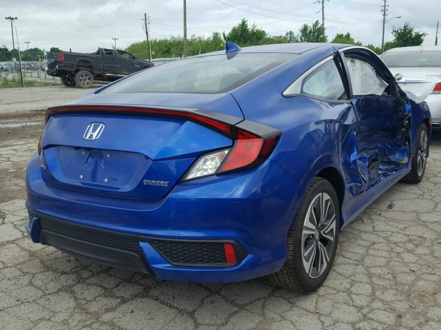 2HGFC3B75HH351220 - 2017 HONDA CIVIC EXL 蓝色 照片 4