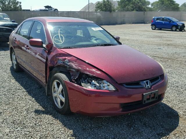 JHMCM568X4C004135 - 2004 HONDA ACCORD EX BURGUNDY photo 1