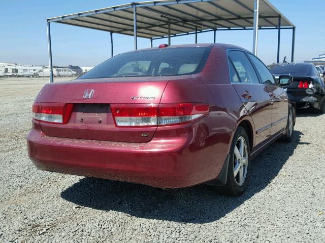 JHMCM568X4C004135 - 2004 HONDA ACCORD EX BURGUNDY photo 4