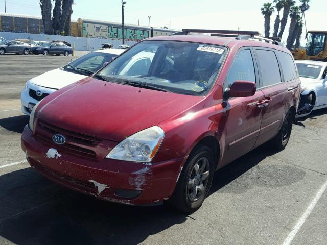 KNDMB233796282094 - 2009 KIA SEDONA EX RED photo 2