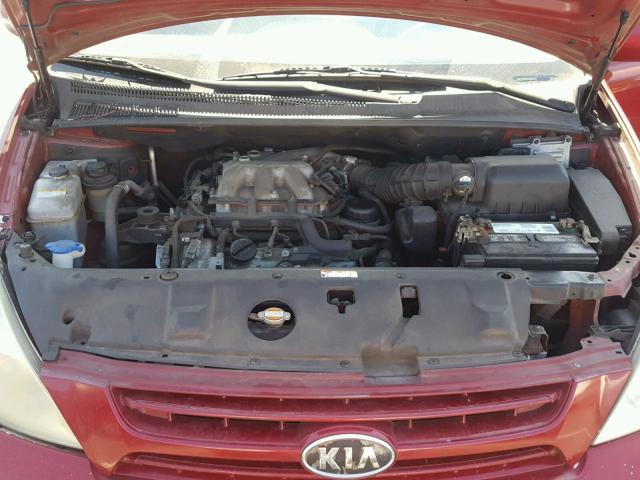 KNDMB233796282094 - 2009 KIA SEDONA EX RED photo 7