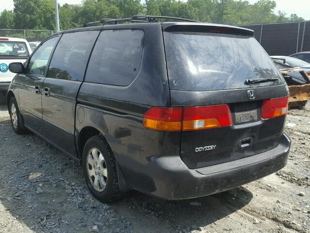 5FNRL18012B010601 - 2002 HONDA ODYSSEY EX BLACK photo 3