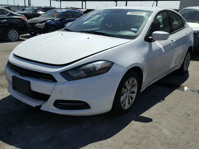 1C3CDFBBXED667889 - 2014 DODGE DART SXT WHITE photo 2