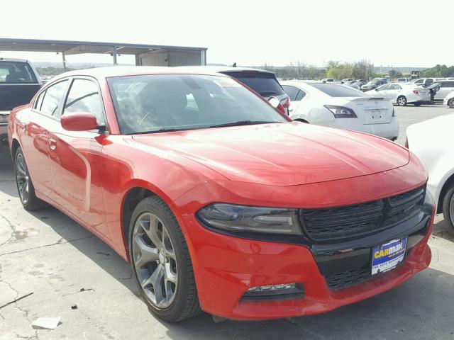 2C3CDXHG6FH881002 - 2015 DODGE CHARGER SX RED photo 1