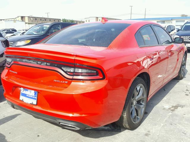 2C3CDXHG6FH881002 - 2015 DODGE CHARGER SX RED photo 4