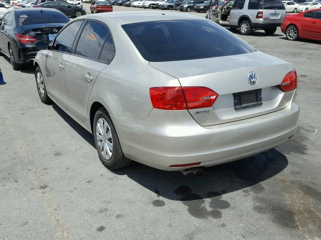 3VW2K7AJ1EM270276 - 2014 VOLKSWAGEN JETTA BASE 棕色 照片 3