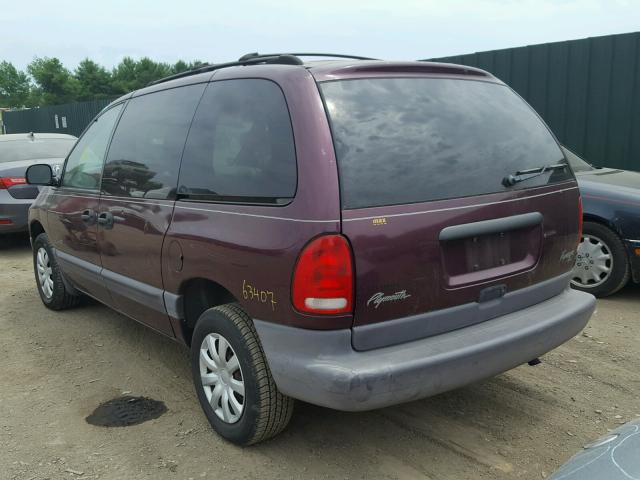 2P4GP45GXWR678059 - 1998 PLYMOUTH VOYAGER SE BURGUNDY photo 3