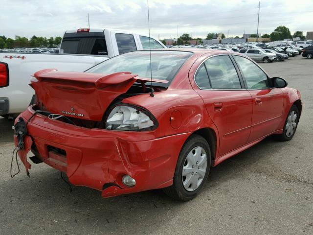 1G2NE52F83C161208 - 2003 PONTIAC GRAND AM S 红色 照片 4