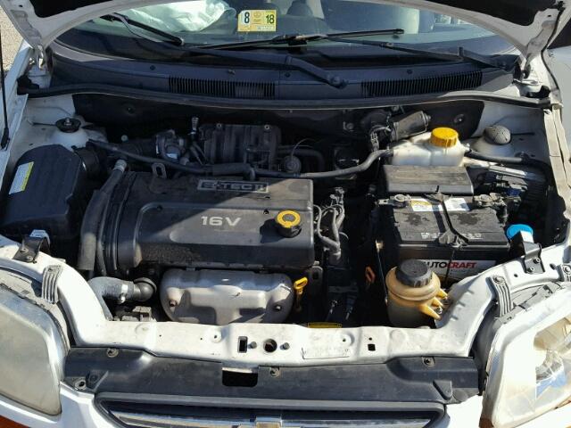 KL1TD666X7B759017 - 2007 CHEVROLET AVEO BASE Ақ фото 7